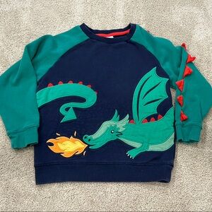 Gymboree Green and Blue Dragon Sweatshirt